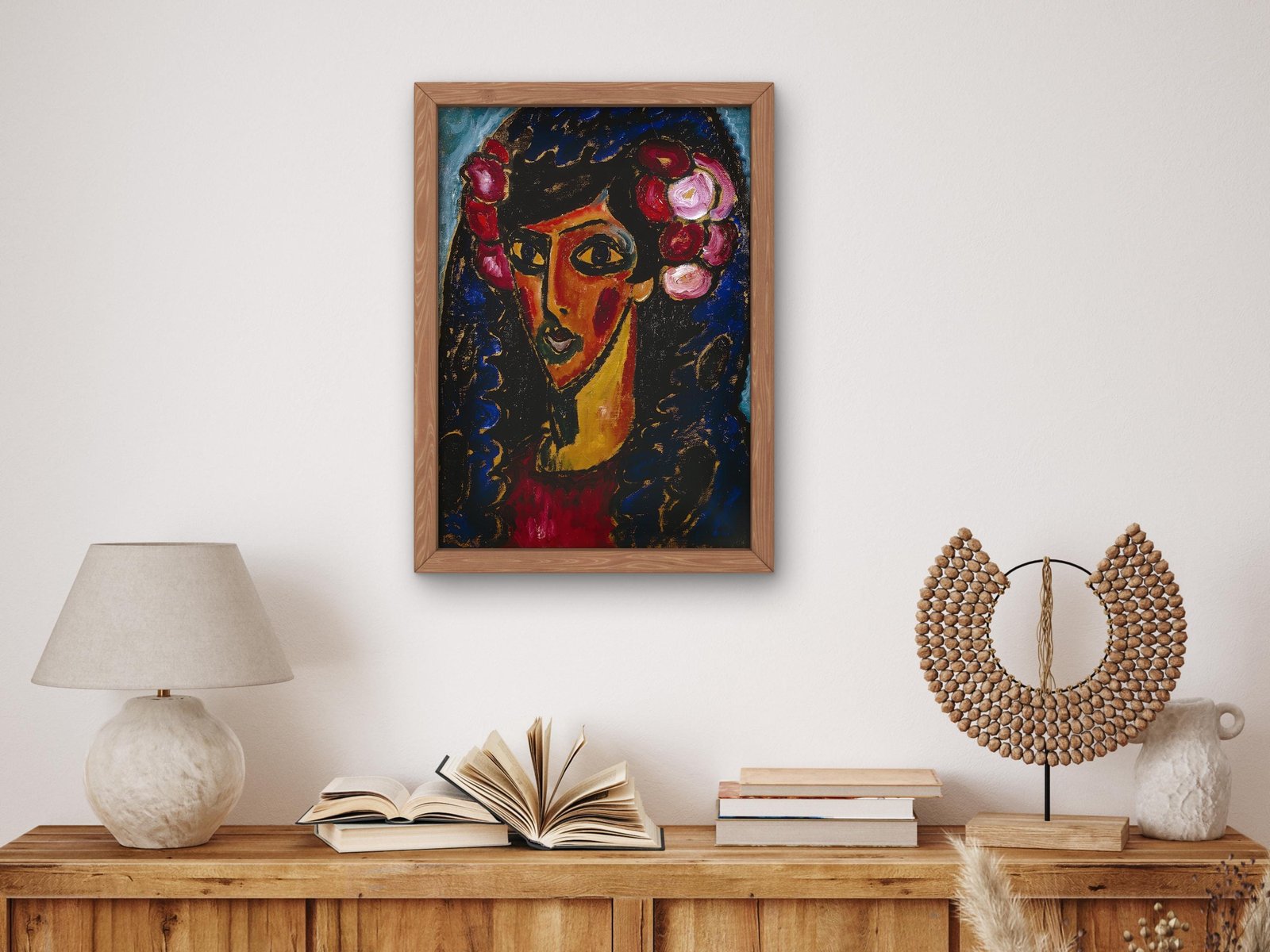 The Blue Mantilla by Alexej von Jawlensky, 1913, Expressionism and Fauvism, fine art print