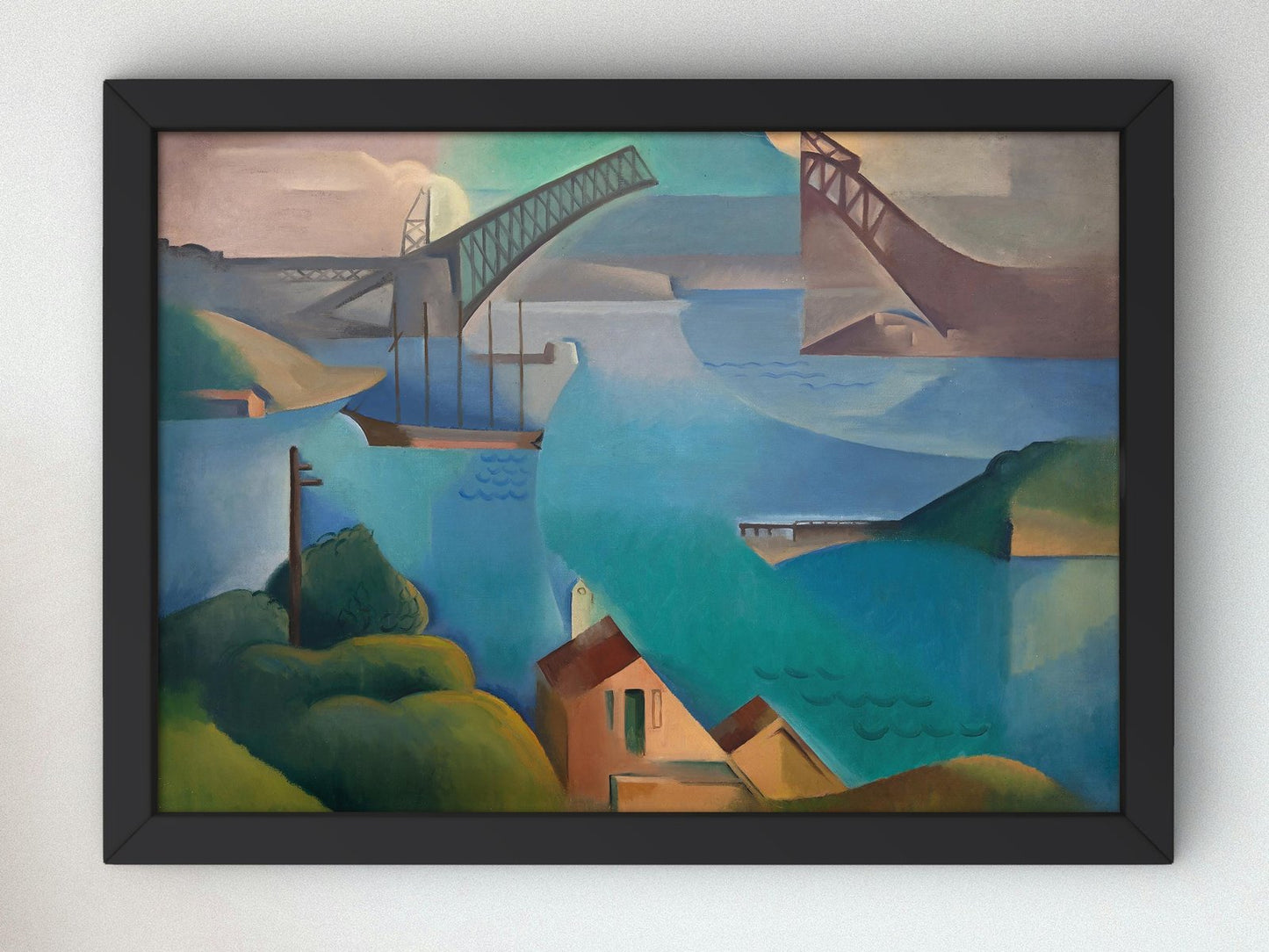 The Bridge by Dorrit Black, 1930, Art Deco and American Modernism, fine art print