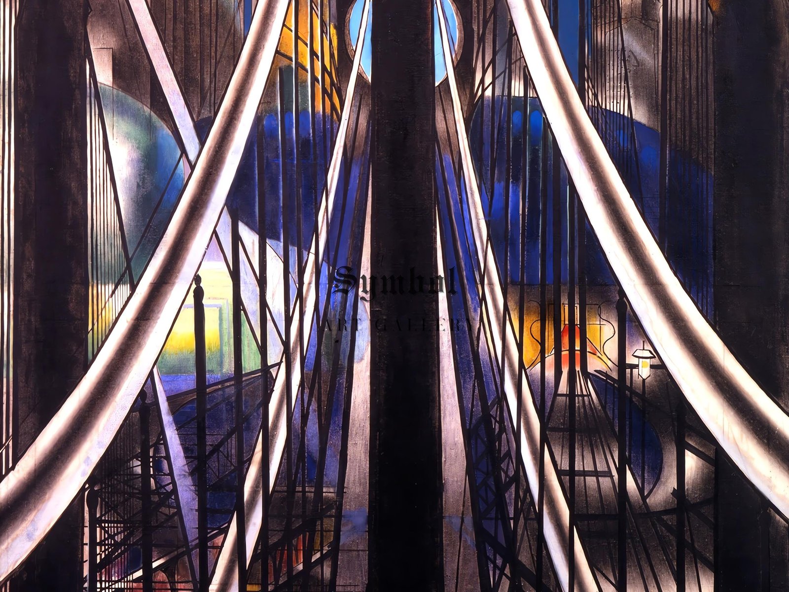The Bridge by Joseph Stella, 1920, Art Deco and American Modernism, fine art print