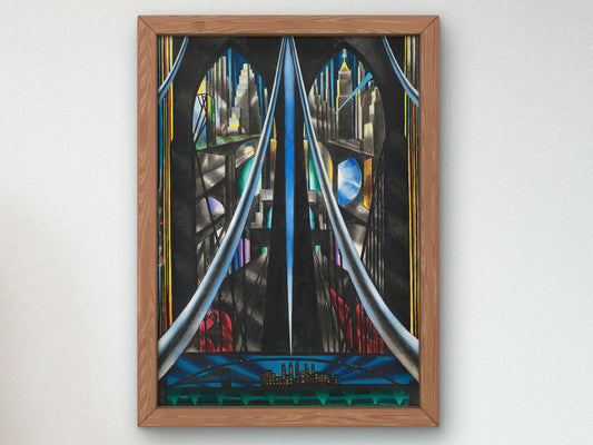 The Brooklyn Bridge by Joseph Stella, 1939, Art Deco and American Modernism, fine art print
