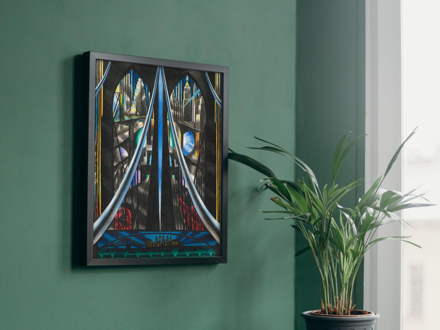 The Brooklyn Bridge by Joseph Stella, 1939, Art Deco and American Modernism, fine art print