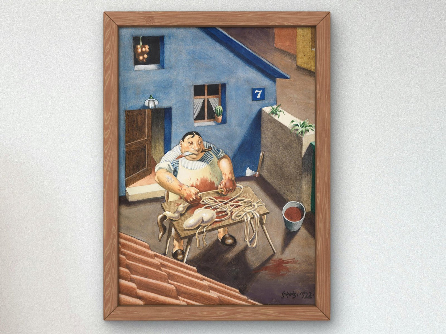 The Butcher by Georg Scholz, 1923, Art Deco and American Modernism, fine art print