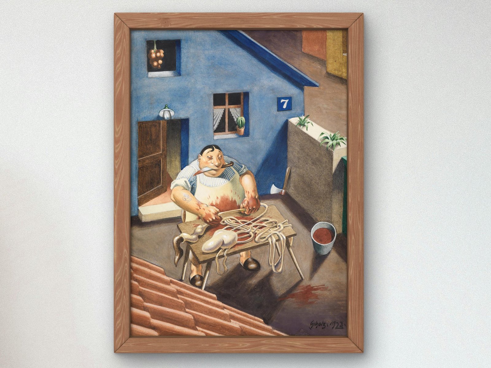 The Butcher by Georg Scholz, 1923, Art Deco and American Modernism, fine art print