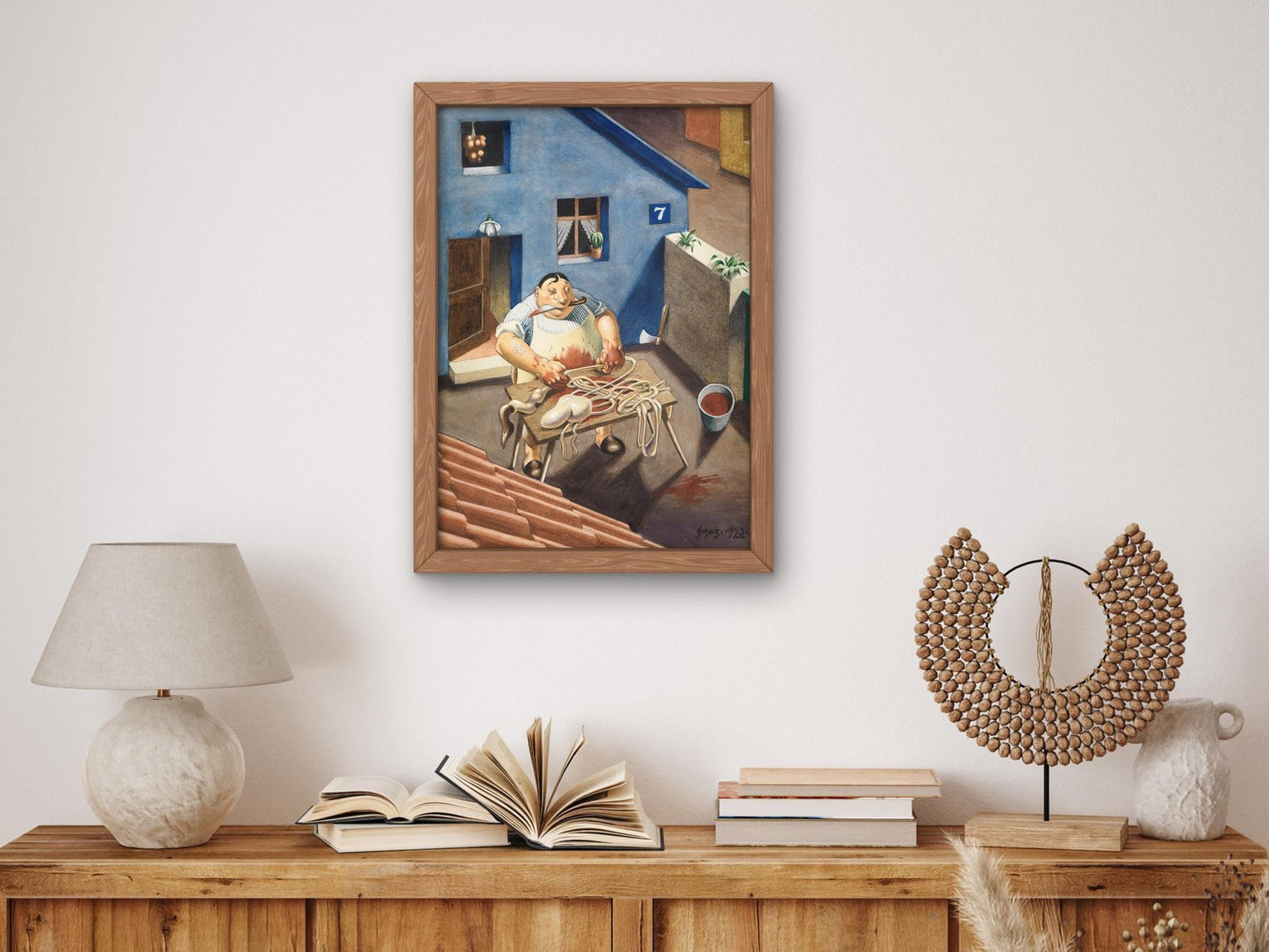 The Butcher by Georg Scholz, 1923, Art Deco and American Modernism, fine art print