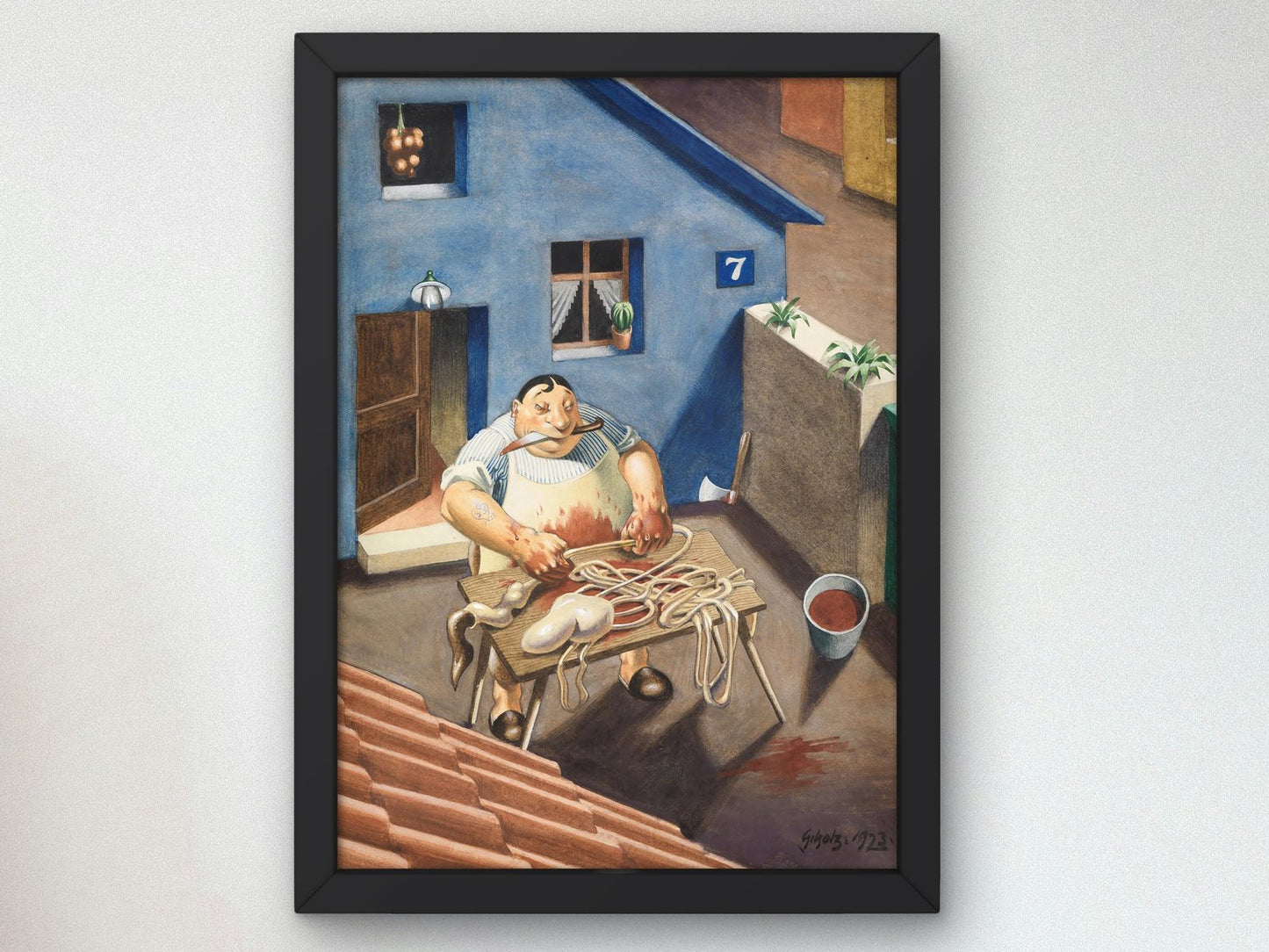 The Butcher by Georg Scholz, 1923, Art Deco and American Modernism, fine art print