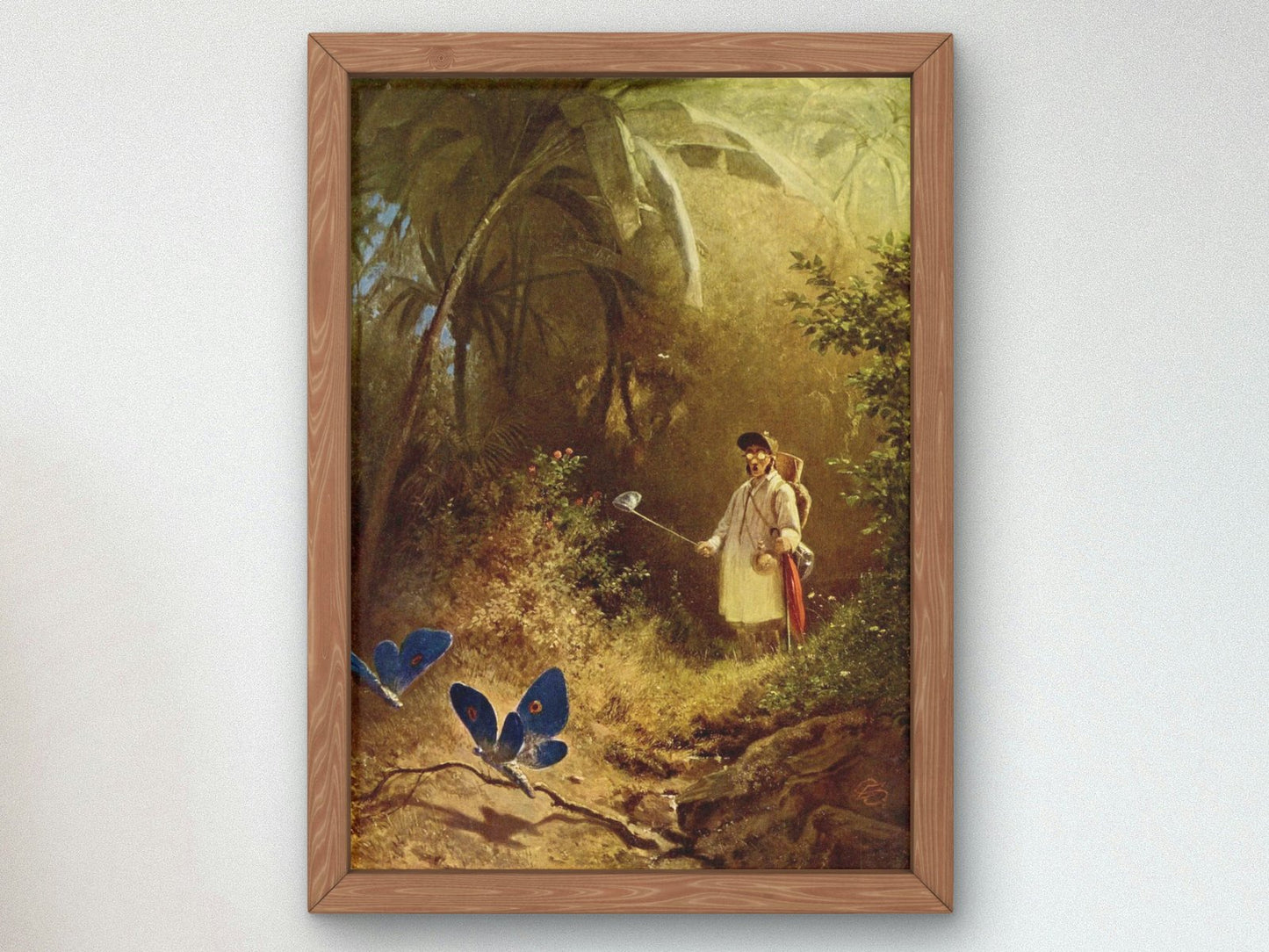 The Butterfly Hunter by Carl Spitzweg, 1840, Romanticism and Classical Landscapes, fine art print