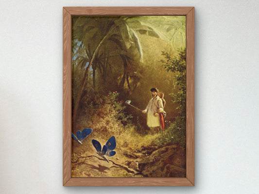 The Butterfly Hunter by Carl Spitzweg, 1840, Romanticism and Classical Landscapes, fine art print