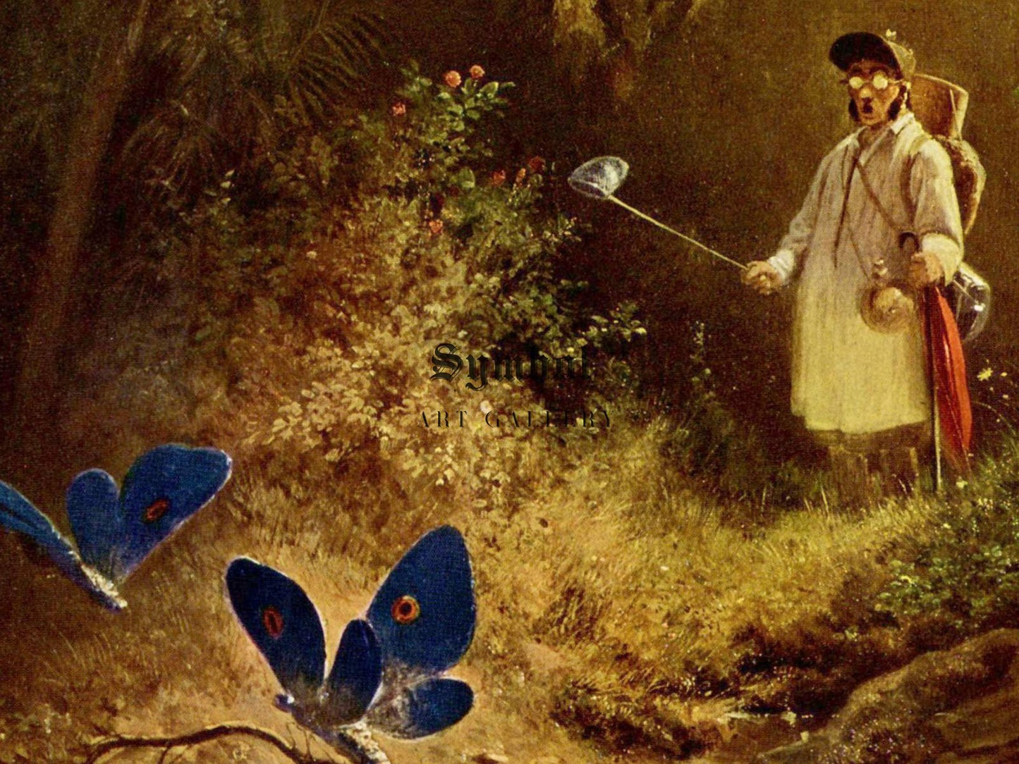 The Butterfly Hunter by Carl Spitzweg, 1840, Romanticism and Classical Landscapes, fine art print