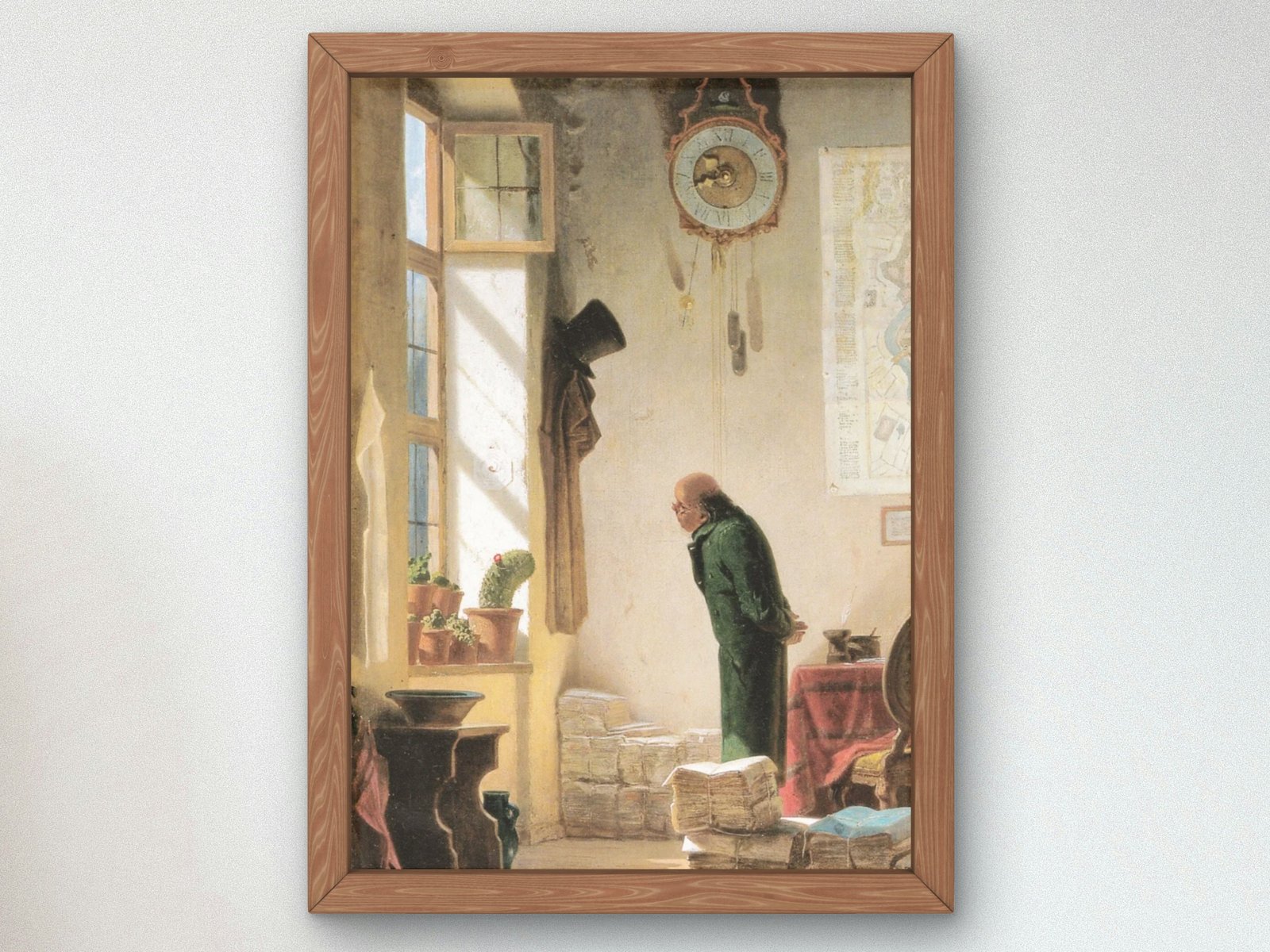 The Cactus Lover by Carl Spitzweg, 1850, Realism and Naturalism, fine art print