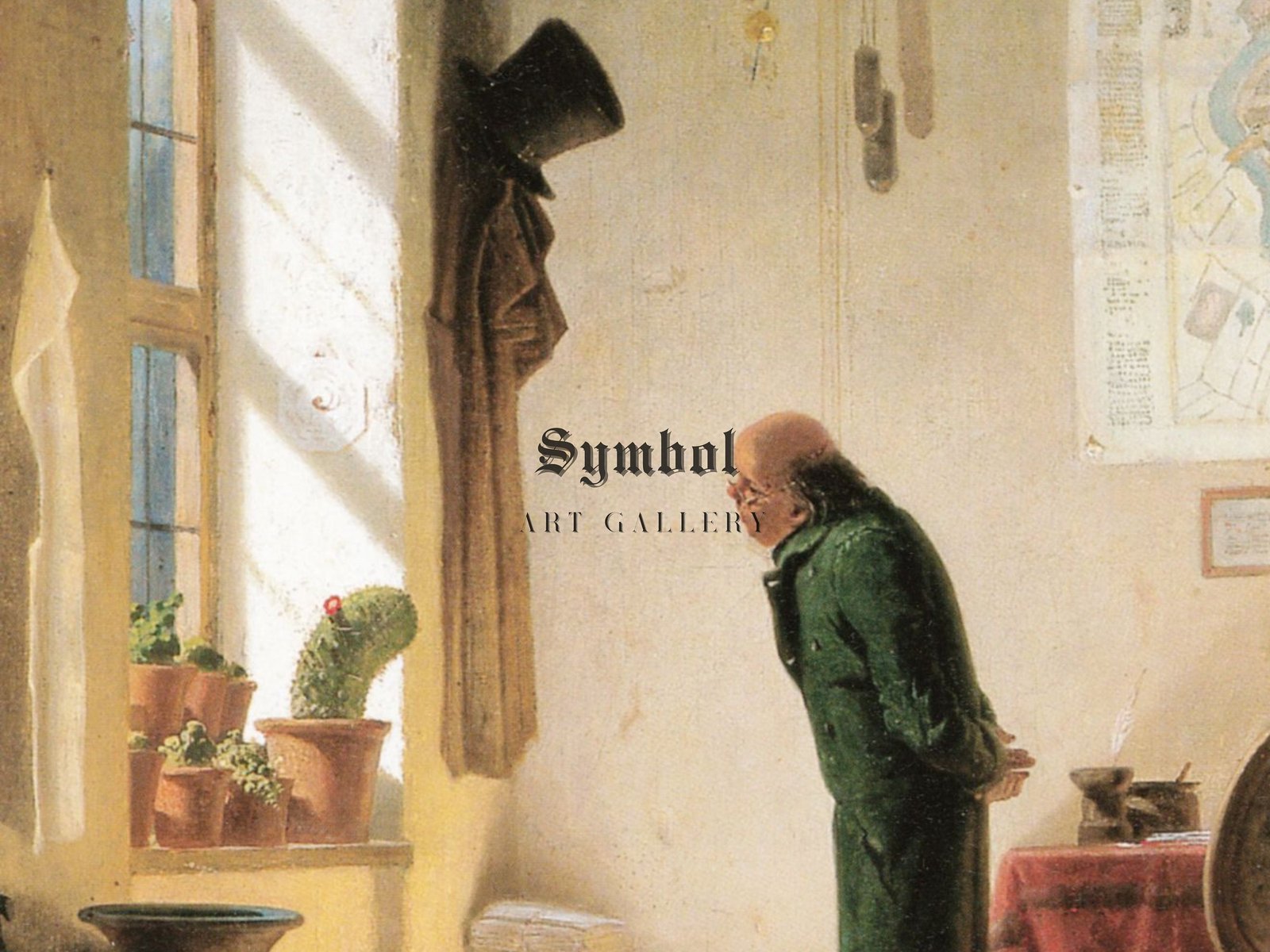 The Cactus Lover by Carl Spitzweg, 1850, Realism and Naturalism, fine art print