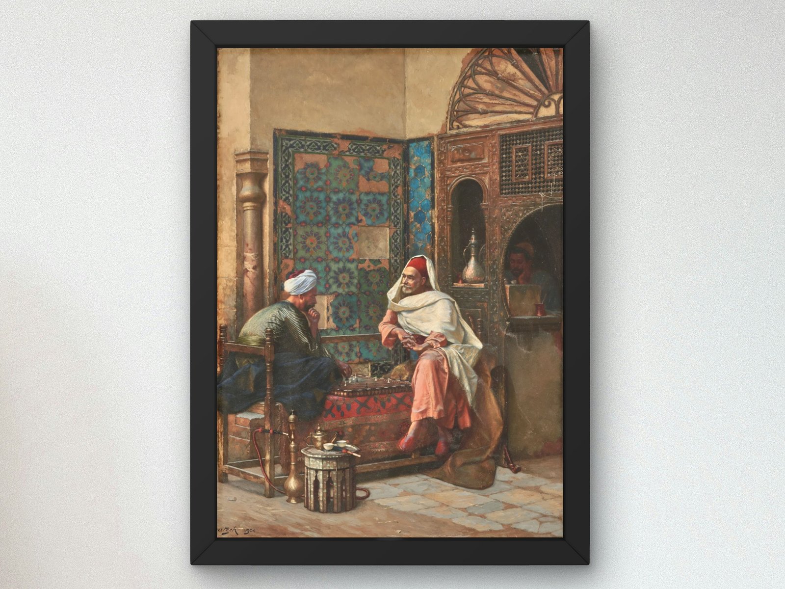 The Chess Players by Ludwig Deutsch 1904, Orientalism and Exoticism, fine art print