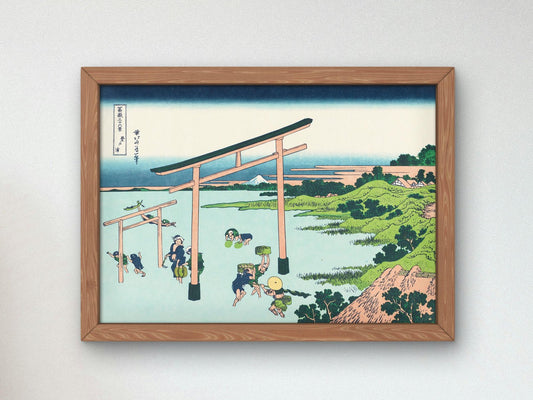 The Coast of Noboto Ura by Hokusai, 1832, Japanese Woodblock Prints, fine art print