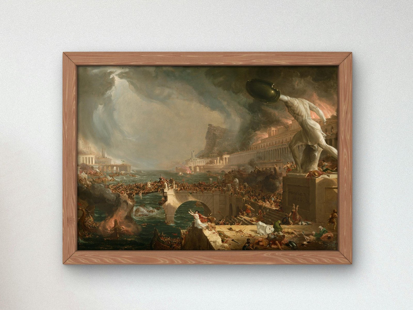 The Course of Empire Destruction by Thomas Cole, 1836, Romanticism and Classical Landscapes, fine art print