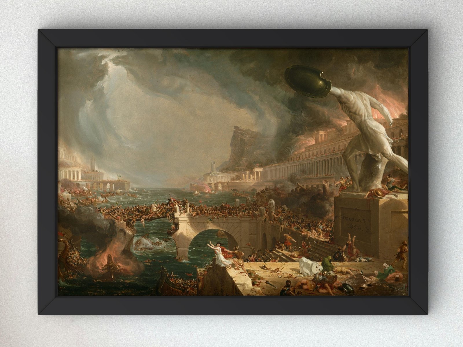 The Course of Empire Destruction by Thomas Cole, 1836, Romanticism and Classical Landscapes, fine art print