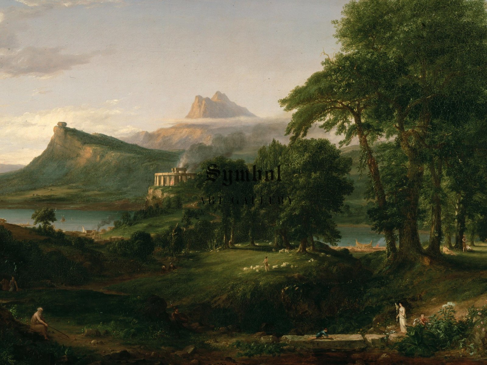 The Arcadian State by Thomas Cole, 1836, Romanticism and Classical Landscapes, fine art print