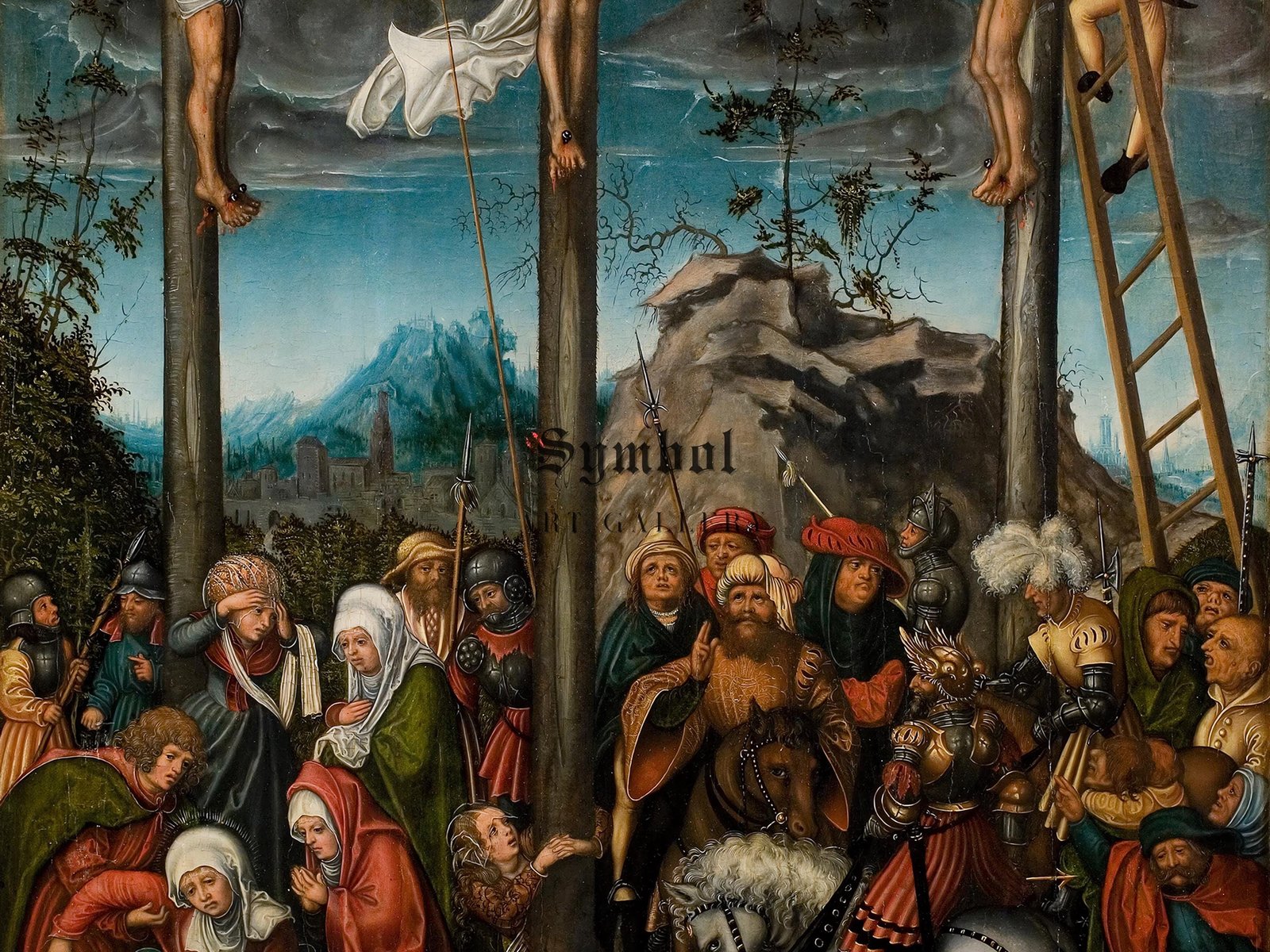 The Crucifixion by Lucas Cranach the Elder, 1506, Renaissance, fine art print