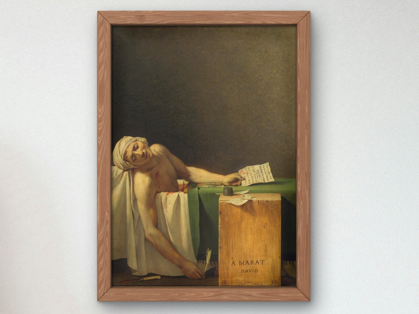 The Death of Marat by Jacques-Louis David, 1793, Rococo and Neoclassicism, fine art print