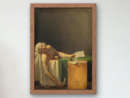 The Death of Marat by Jacques-Louis David, 1793, Rococo and Neoclassicism, fine art print