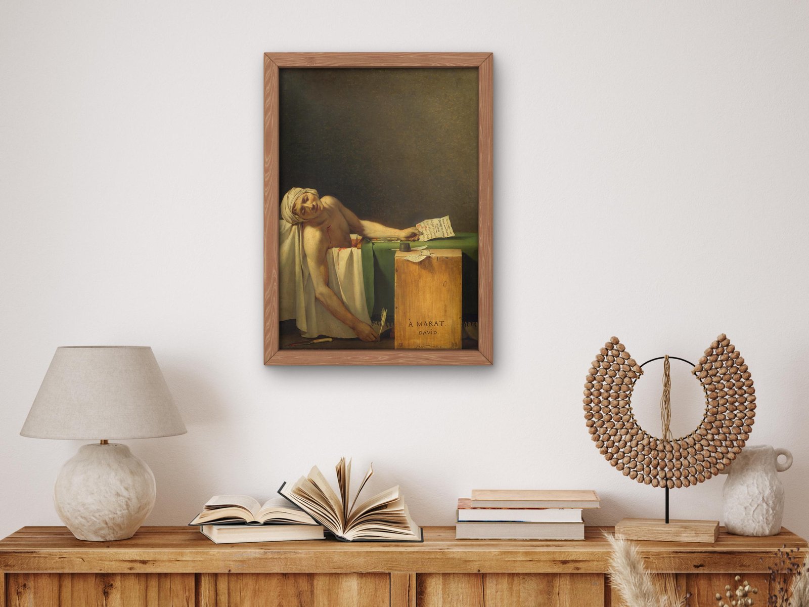 The Death of Marat by Jacques-Louis David, 1793, Rococo and Neoclassicism, fine art print