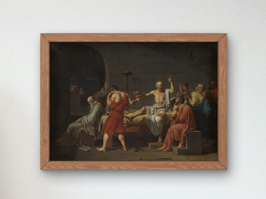 The Death of Socrates by Jacques Louis David, 1787, Rococo and Neoclassicism, fine art print