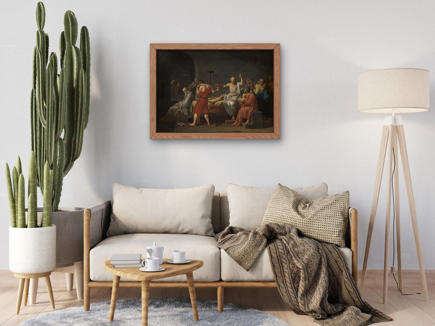 The Death of Socrates by Jacques Louis David, 1787, Rococo and Neoclassicism, fine art print