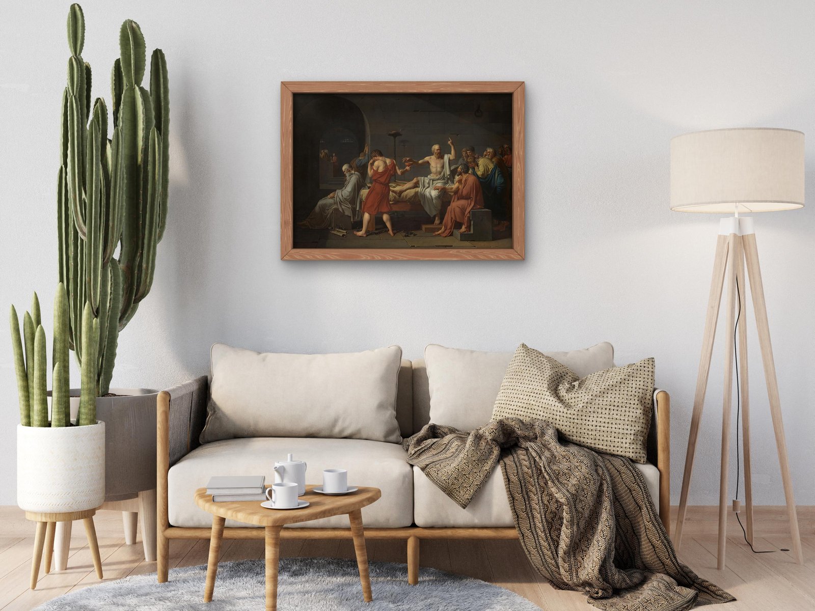 The Death of Socrates by Jacques Louis David, 1787, Rococo and Neoclassicism, fine art print