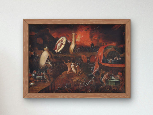 The Descent into Limbo by Pieter Huys, 1547, Mythology and Allegory, fine art print