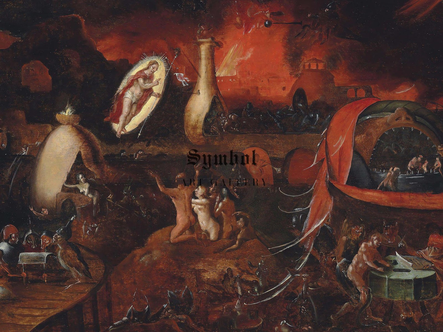 The Descent into Limbo by Pieter Huys, 1547, Mythology and Allegory, fine art print