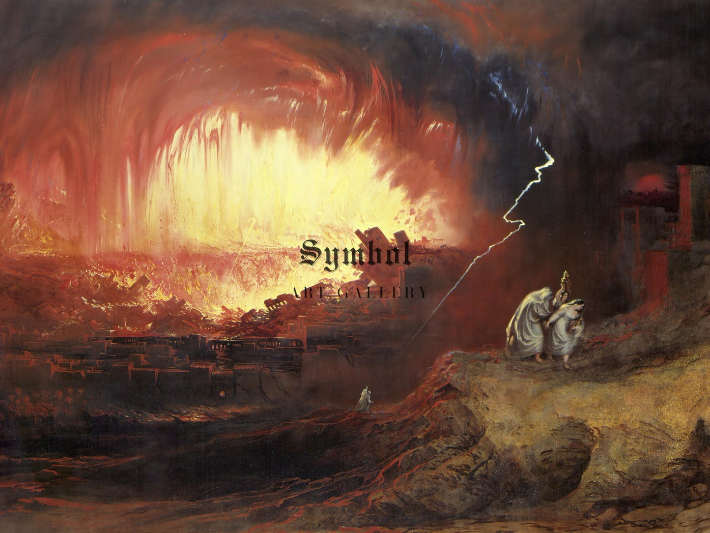 The Destruction of Sodom and Gomorrah by John Martin, 1852, Romanticism and Classical Landscapes, fine art print