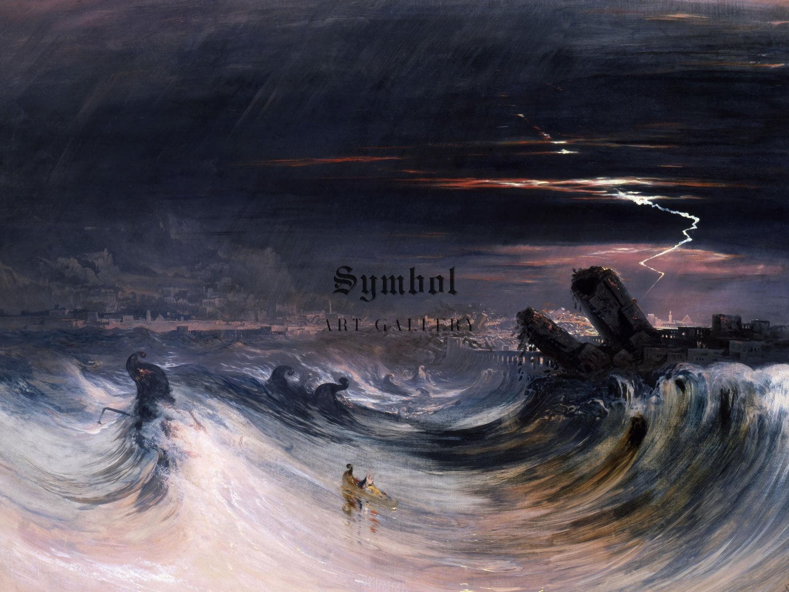 The Destruction of Tyre by John Martin, 1840, Romanticism and Classical Landscapes, fine art print