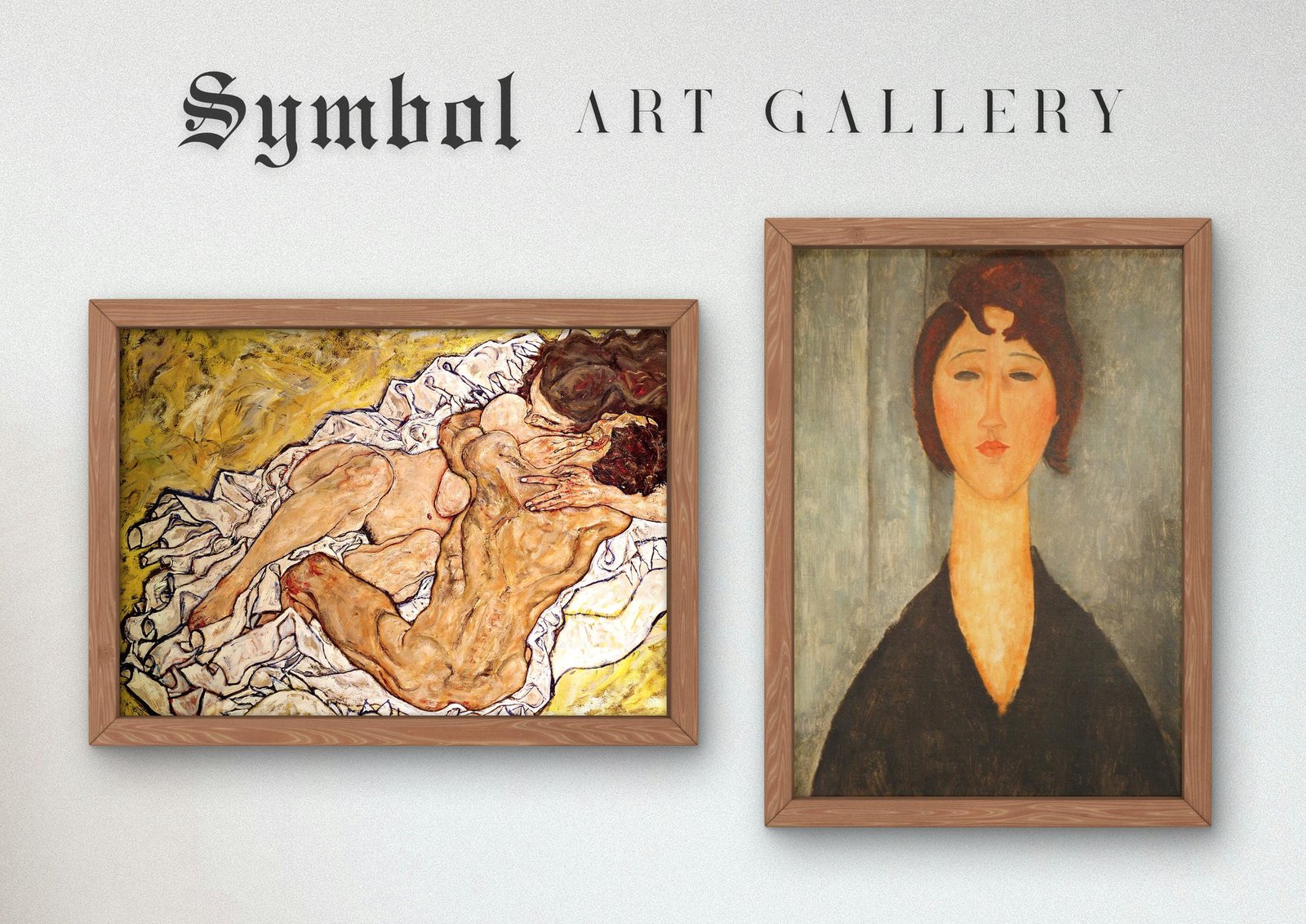 The Embrace by Egon Schiele, 1917, Expressionism, fine art print