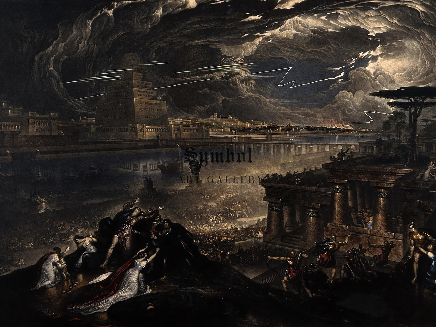 The Fall of Babylon by John Martin, 1831, Romanticism and Classical Landscapes, fine art print