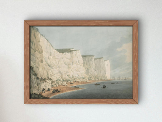 The Fleet Off the Coast Beachy Head by Samuel Atkins, 1790, Seascape and Maritime Art, fine art print