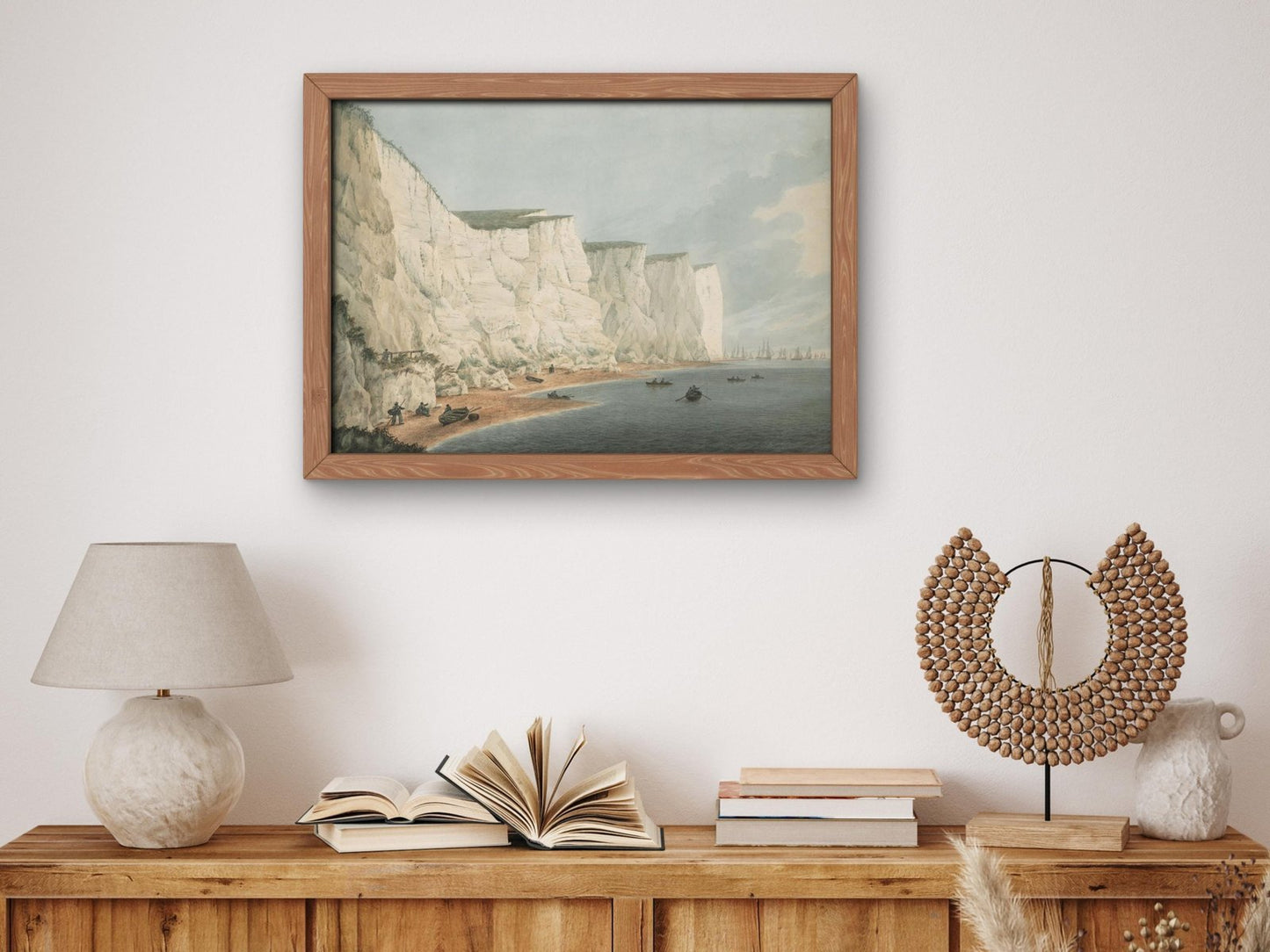 The Fleet Off the Coast Beachy Head by Samuel Atkins, 1790, Seascape and Maritime Art, fine art print