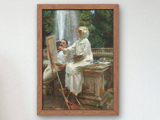 The Fountain Villa Torlonia Frascati Italy by John Singer Sargent, 1907, Impressionism, fine art print