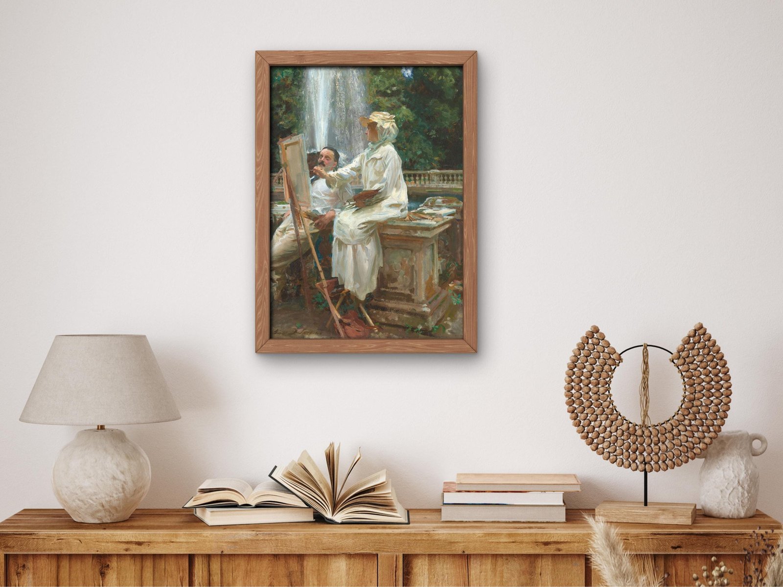 The Fountain Villa Torlonia Frascati Italy by John Singer Sargent, 1907, Impressionism, fine art print