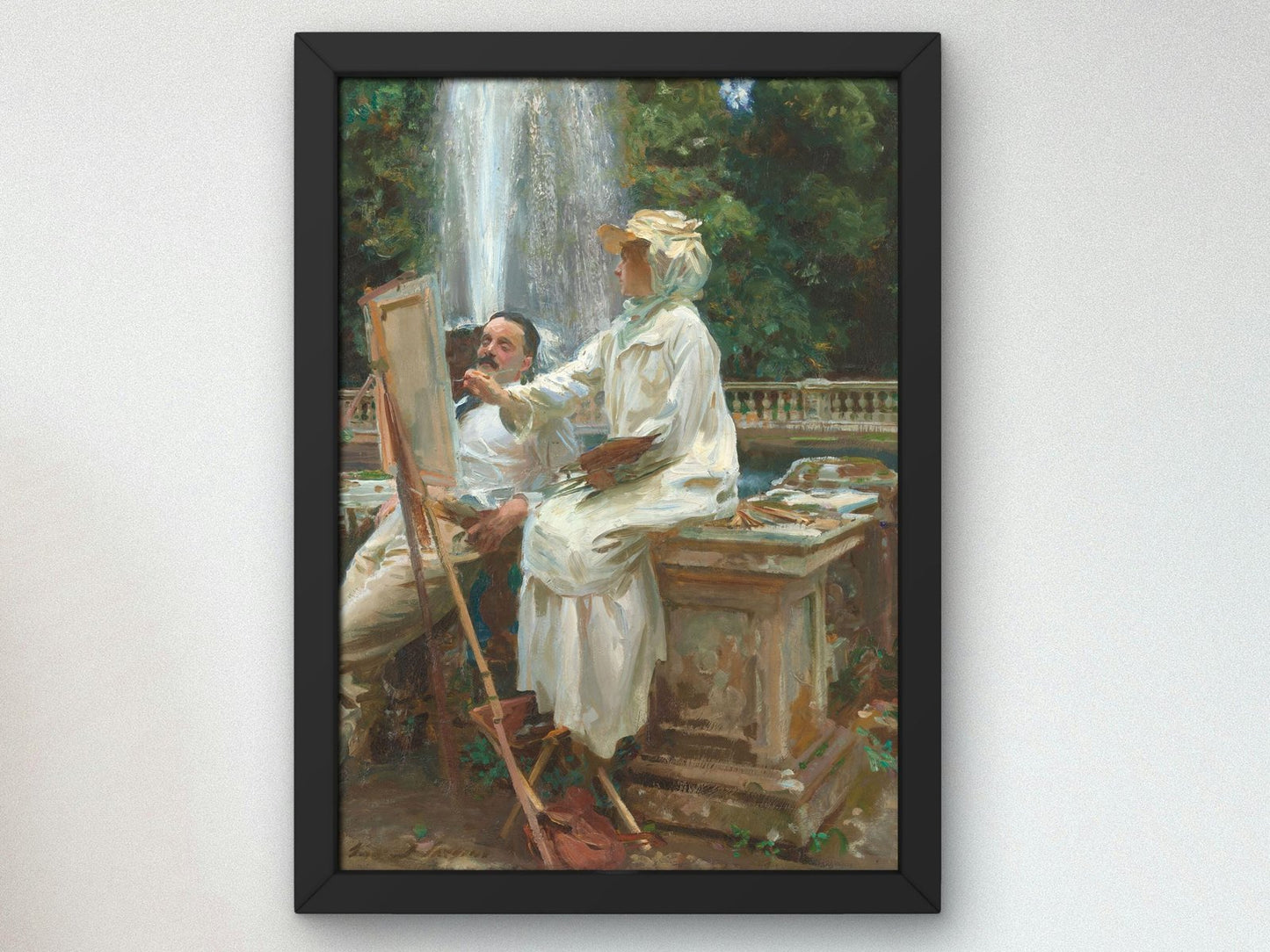 The Fountain Villa Torlonia Frascati Italy by John Singer Sargent, 1907, Impressionism, fine art print