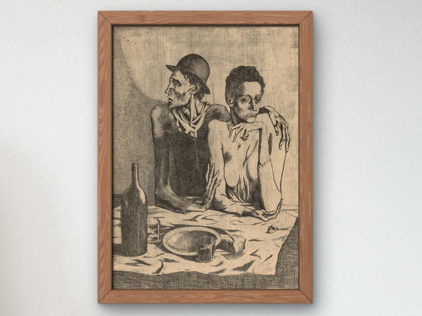The Frugal Meal by Pablo Picasso, 1904, Blue Period, fine art print