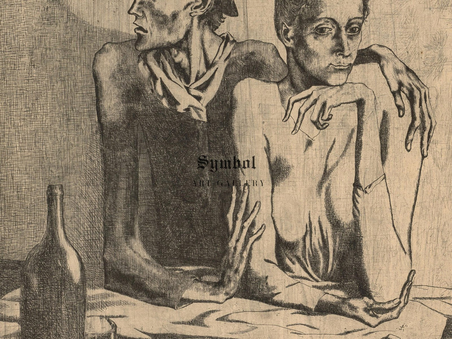 The Frugal Meal by Pablo Picasso, 1904, Blue Period, fine art print