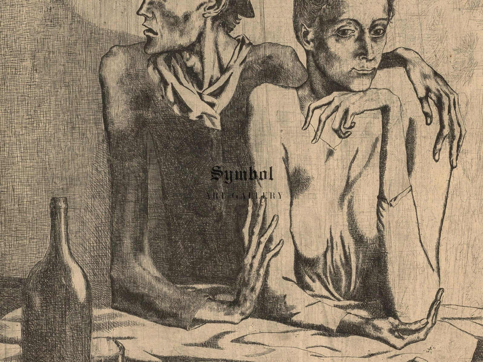 The Frugal Meal by Pablo Picasso, 1904, Blue Period, fine art print