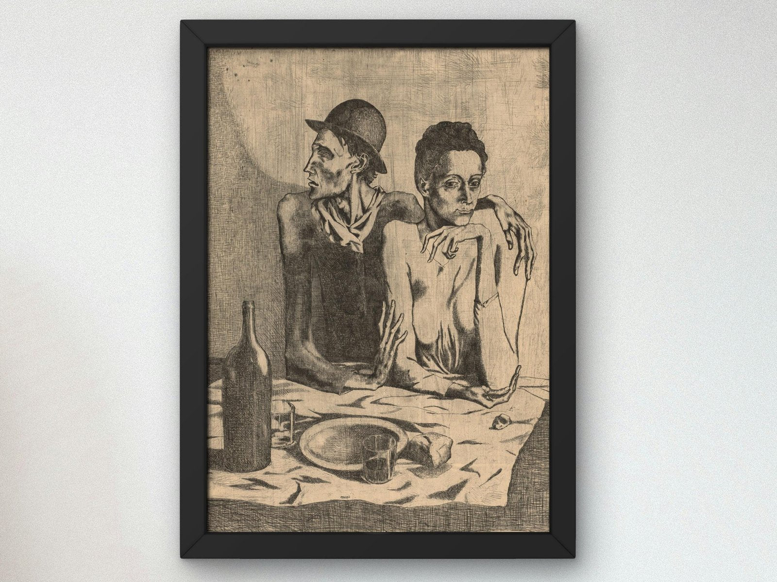 The Frugal Meal by Pablo Picasso, 1904, Blue Period, fine art print