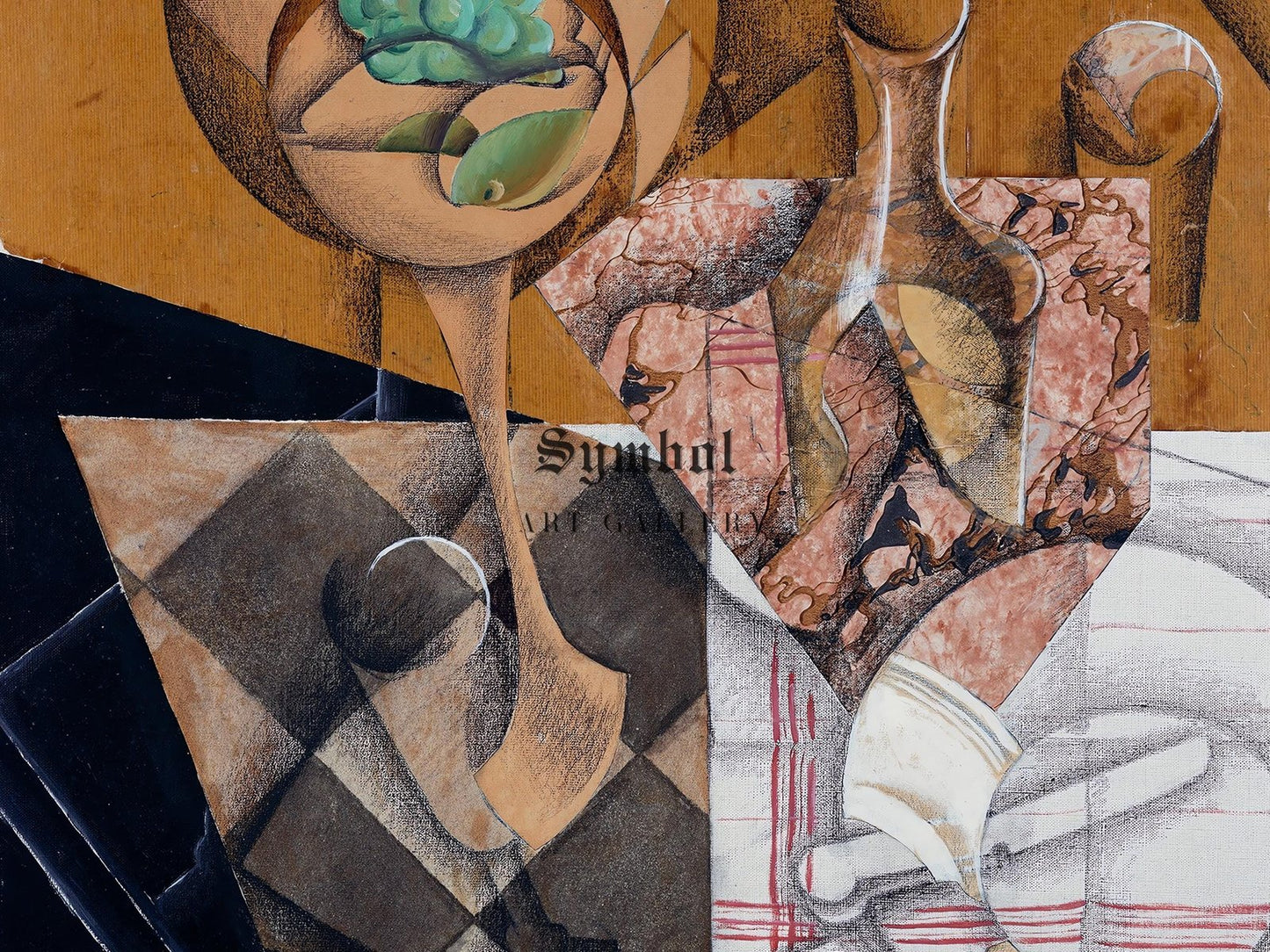 The Fruit Bowl by Juan Gris, 1914, Cubism and Abstract Art, fine art print