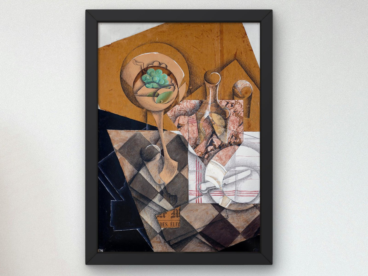 The Fruit Bowl by Juan Gris, 1914, Cubism and Abstract Art, fine art print