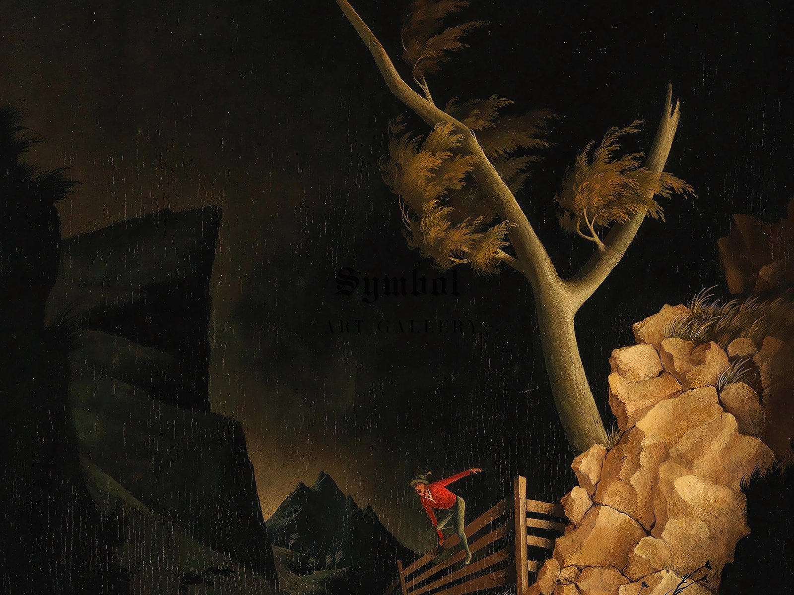The Fugitive by Franz Sedlacek, 1928, Expressionism and Fauvism, fine art print