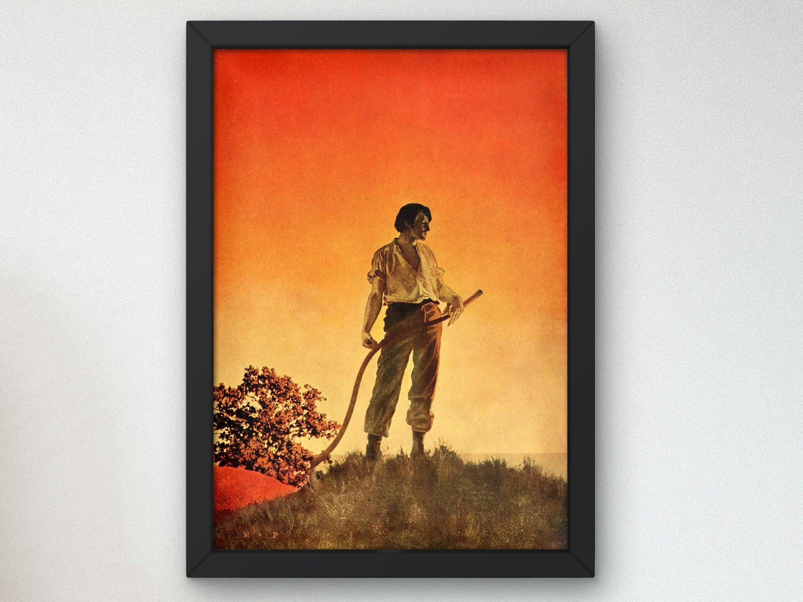 The Gale by Maxfield Parrish, 1911, Art Deco and American Modernism, fine art print