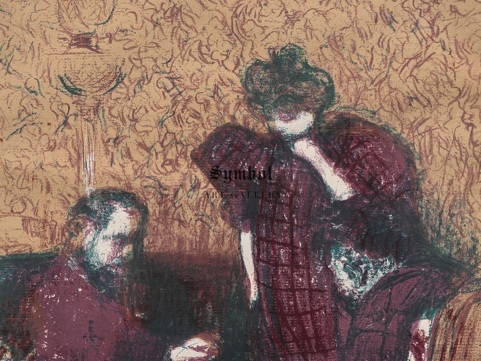 The Game of Checkers by Édouard Vuillard, 1899, Post-Impressionism, fine art print