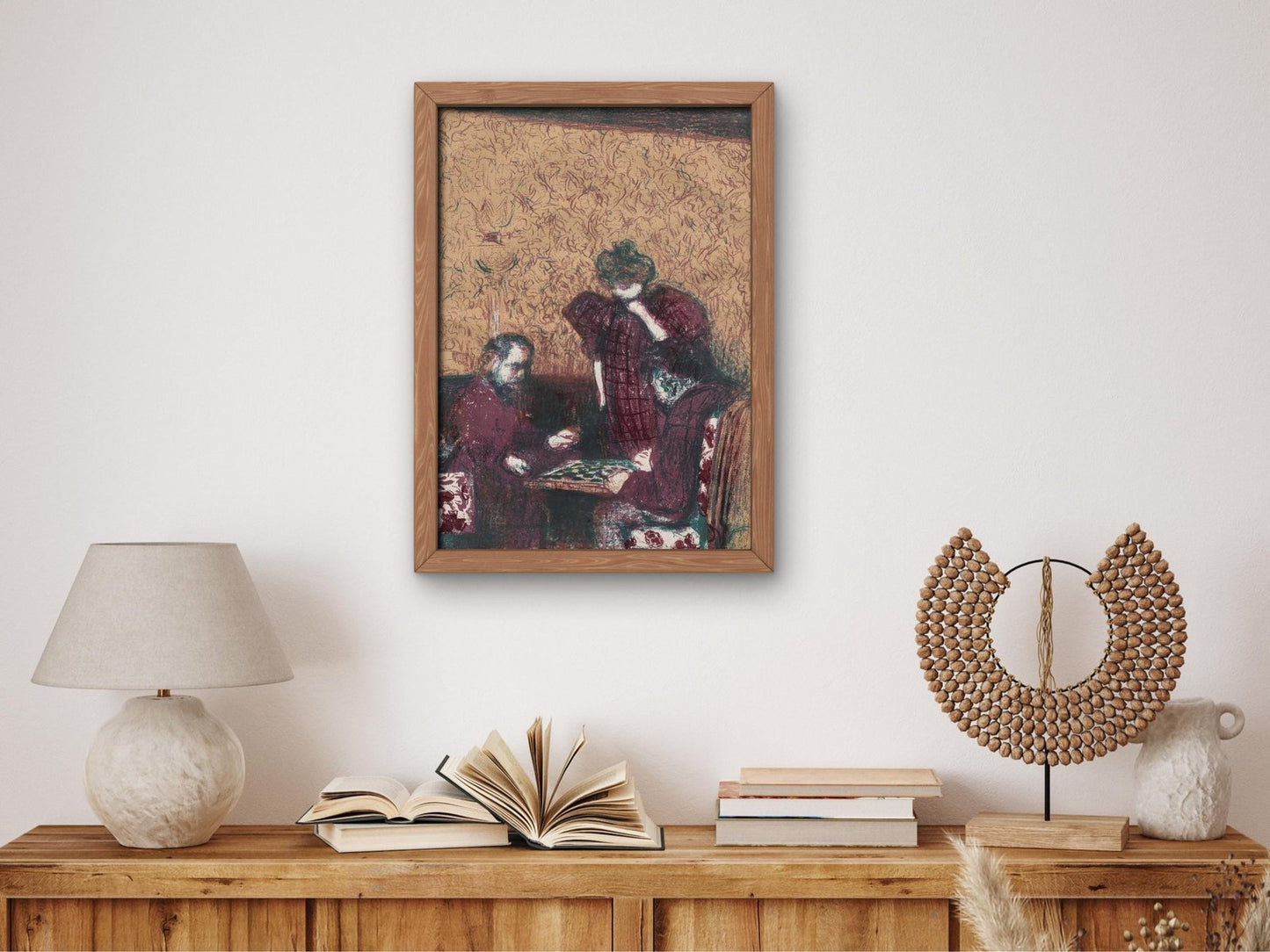 The Game of Checkers by Édouard Vuillard, 1899, Post-Impressionism, fine art print