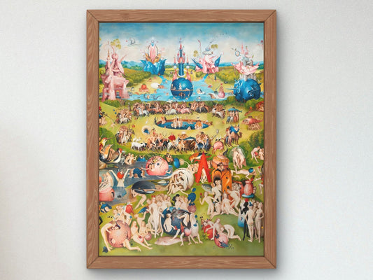 Garden of Earthly Delights by Hieronymus Bosch, 1510, Renaissance, fine art print