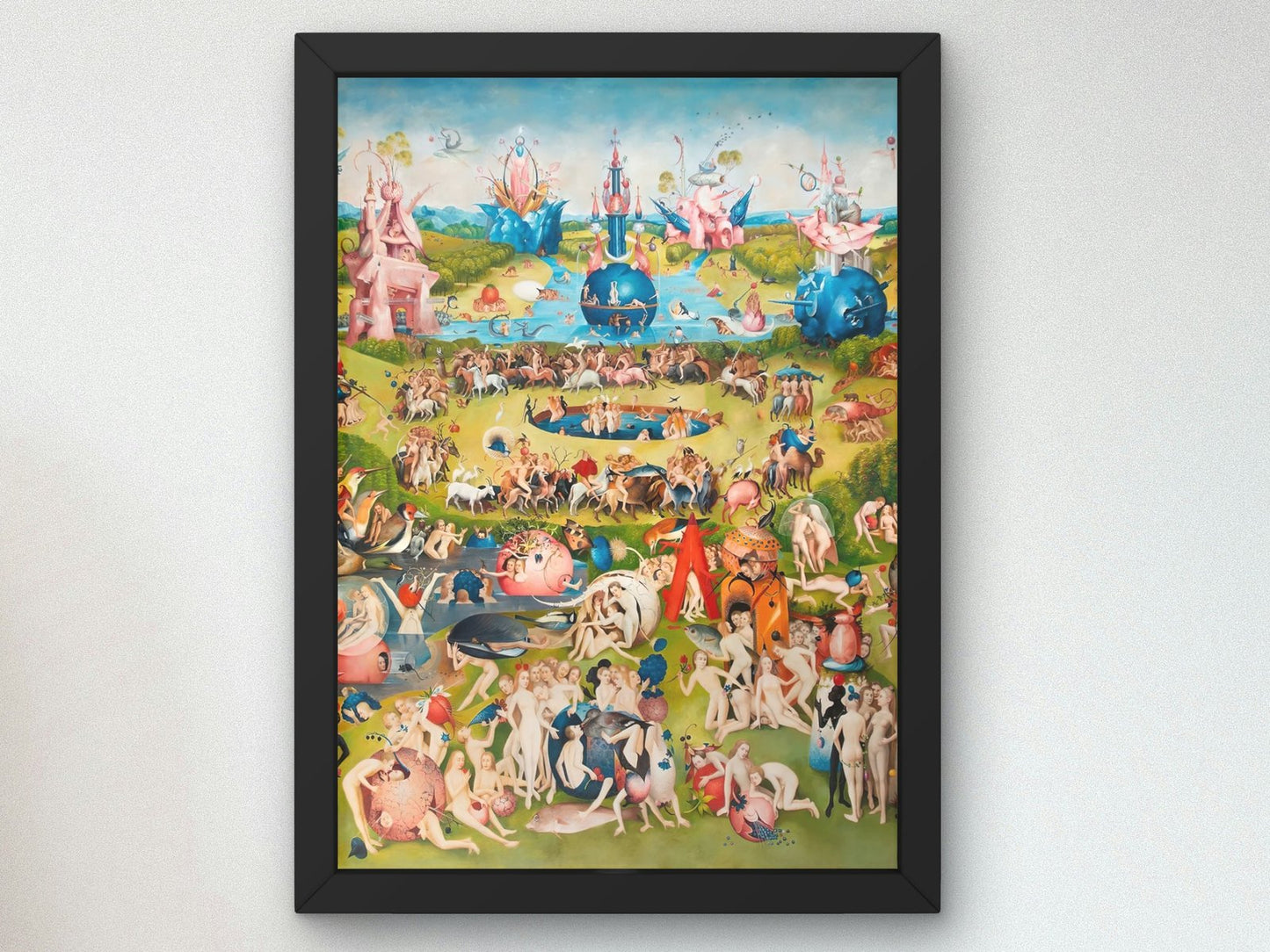 Garden of Earthly Delights by Hieronymus Bosch, 1510, Renaissance, fine art print
