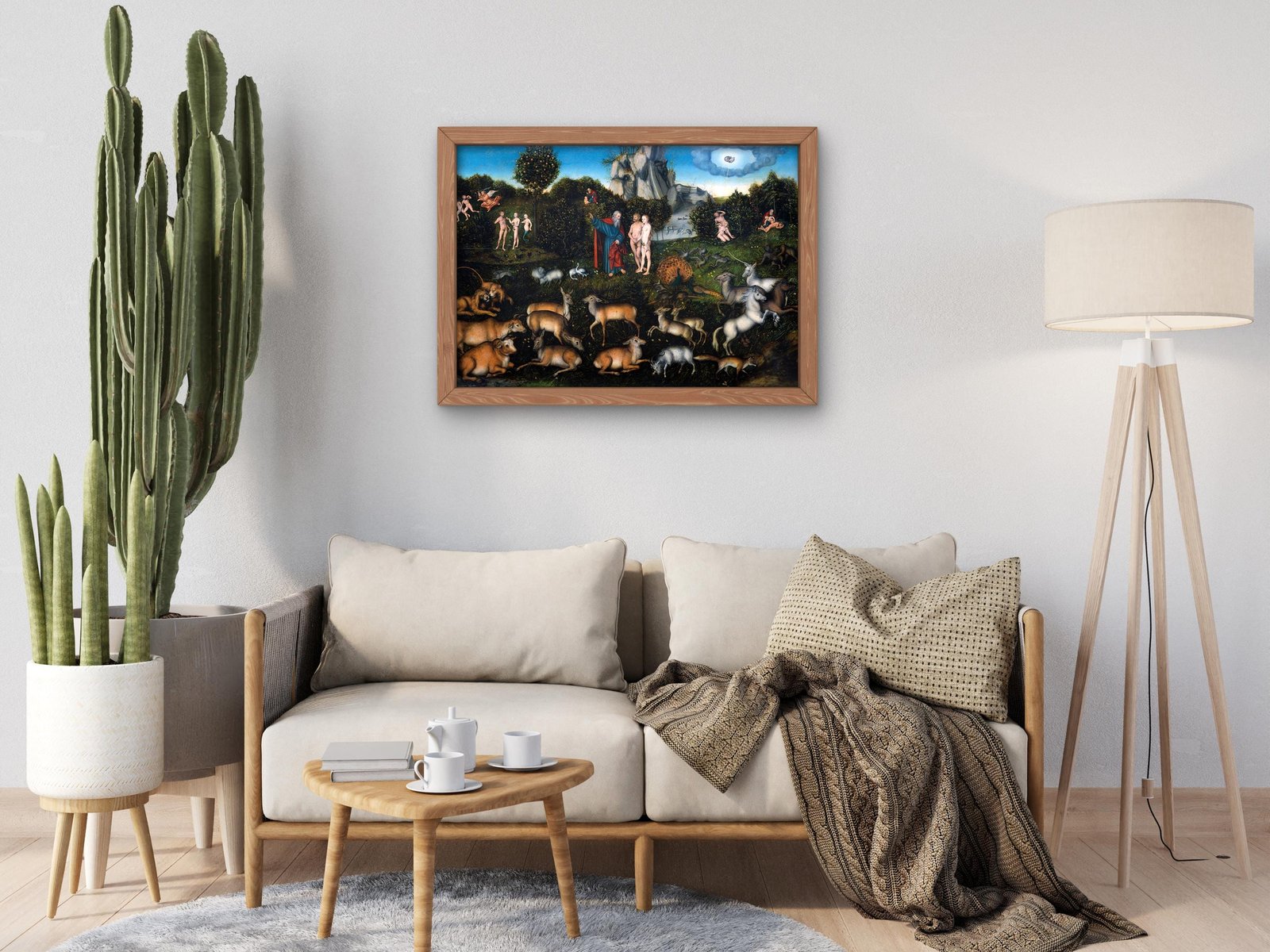 Garden of Eden by Lucas Cranach the Elder, 1530, Renaissance, fine art print